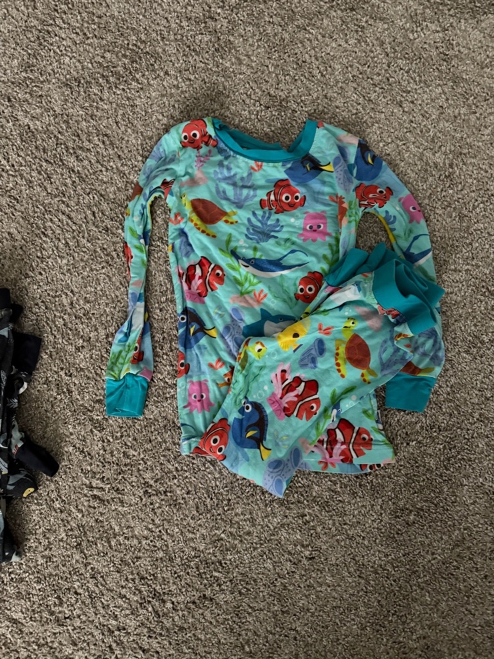 Little Sleepies Blue Teal Ocean Fish Pajama Set